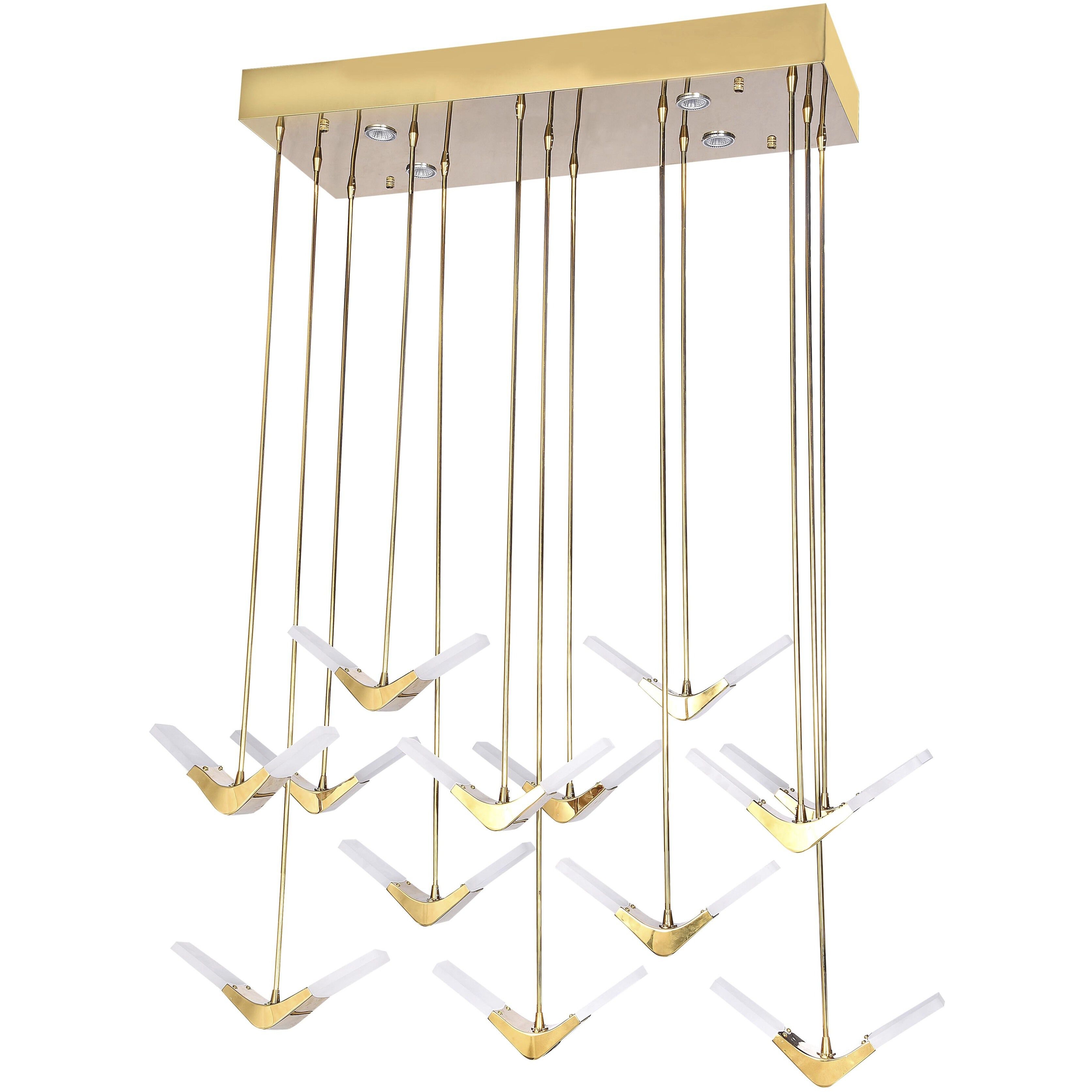 Canada LED 12.6 inch Gold Chandelier Ceiling Light