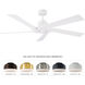 Aspen 56 inch Matte White Ceiling Fan