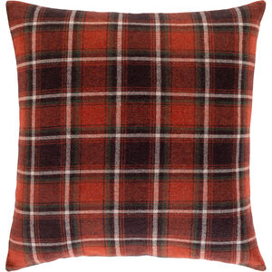 Brenley 20 X 20 inch Dark Red/Ivory/Dark Brown/Dark Green Pillow Kit, Square