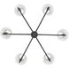 Yep Kennedy 29.75 inch 60.00 watt Natural Black Chandelier Ceiling Light in Ivory Linen