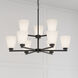 Strayhan 9 Light 28.5 inch Matte Black Chandelier Ceiling Light