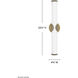 Femi LED 22.25 inch Lacquered Brass Bath Light Wall Light