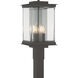 Kingston 4 Light 20.1 inch Coastal Oil Rub Bronze and Trans Vintage Platinum Outdoor Post Light in Coastal Oil Rubbed Bronze/Translucent Vintage Plat