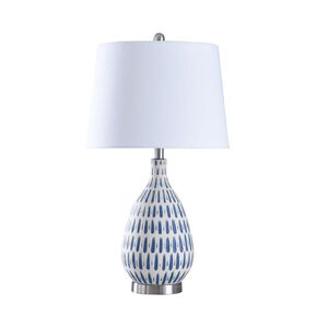 Marissa 28 inch 150.00 watt Off-White and Blue Table Lamp Portable Light
