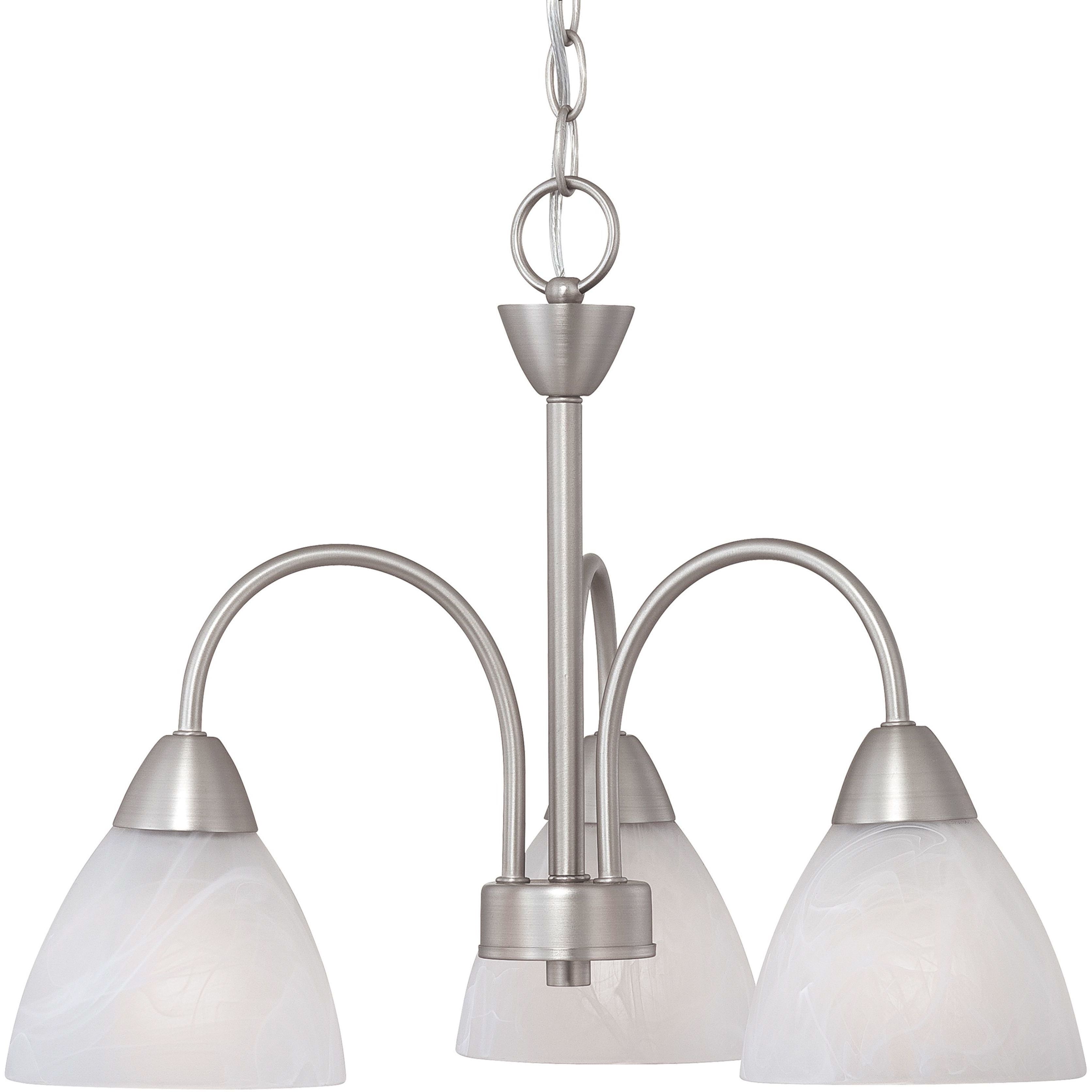 Tia 3 Light 17.75 inch Matte Nickel Chandelier Ceiling Light