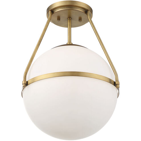 Mid-Century Modern 1 Light 13.25 inch Semi-Flush Mount