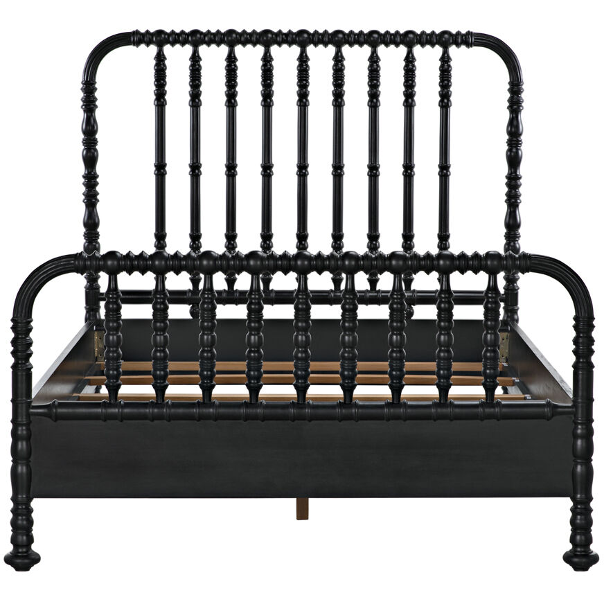 Bachelor Hand Rubbed Black Bed, Queen