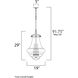 Retro 6 Light 19 inch Polished Nickel Single Pendant Ceiling Light
