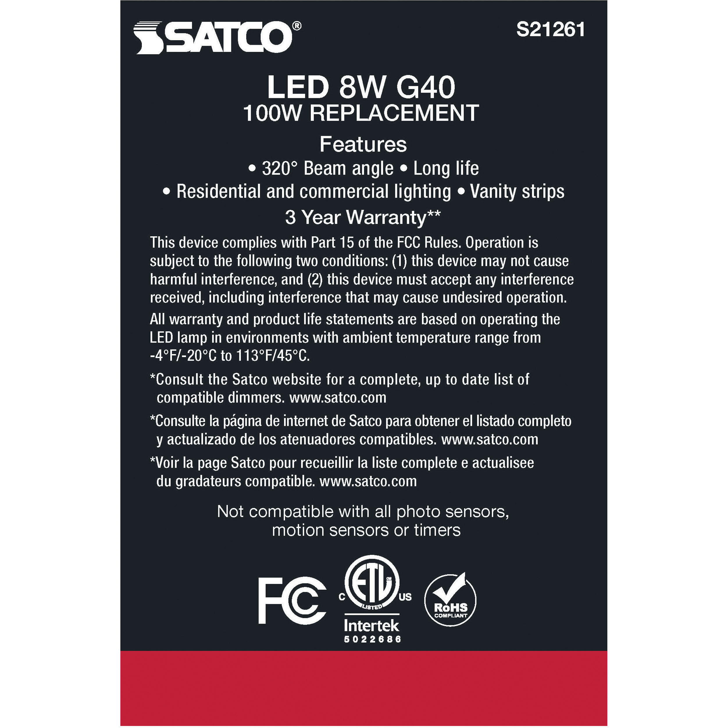 Lumos LED Medium Medium 8.00 watt 4000K LED Filament