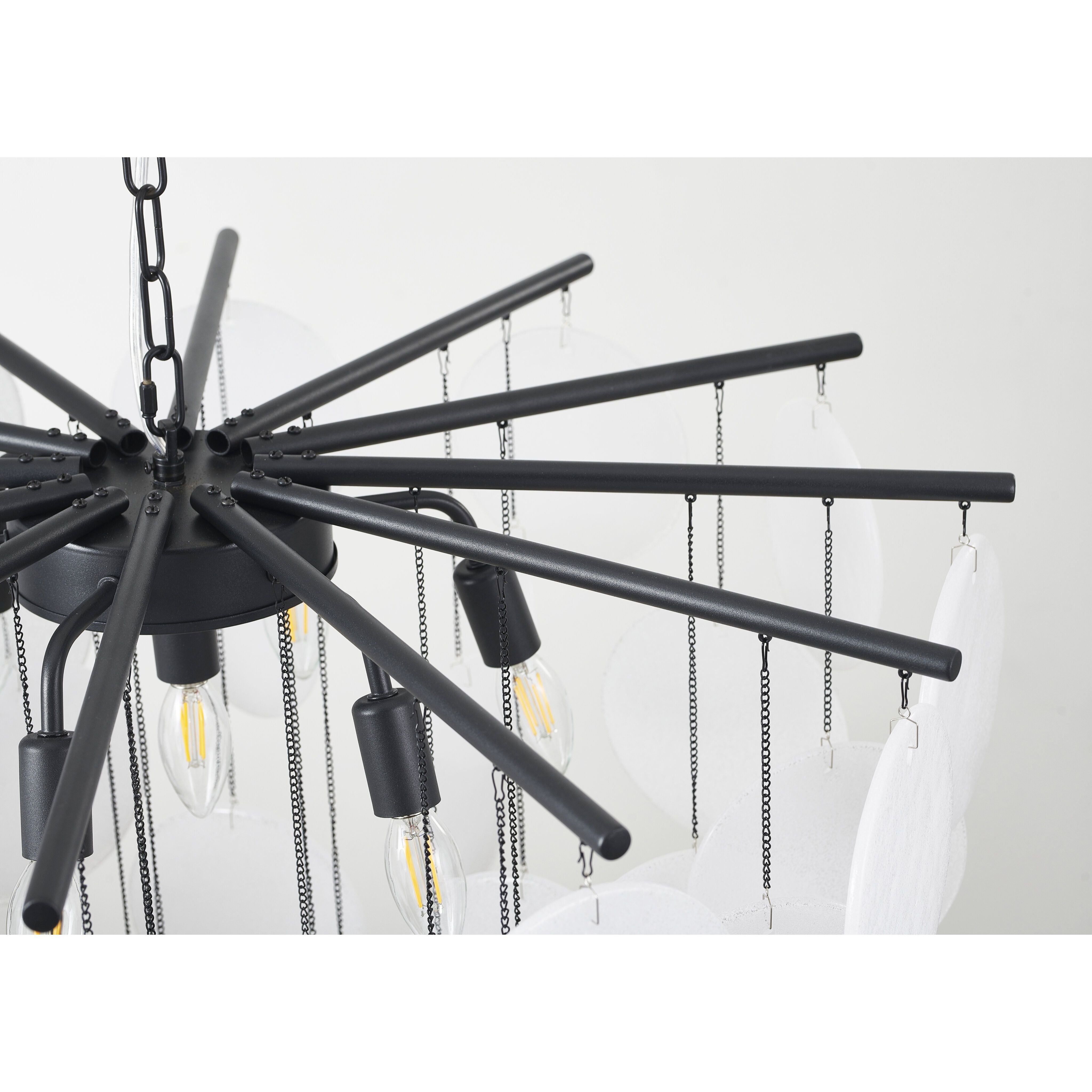 Canada LED 30 inch Satin Black Chandelier Ceiling Light