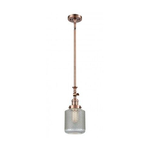 Franklin Restoration Stanton 1 Light 6 inch Antique Copper Mini Pendant Ceiling Light, Franklin Restoration