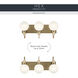 Hex LED 22.75 inch Champagne Bronze Bathroom Vanity Light Wall Light