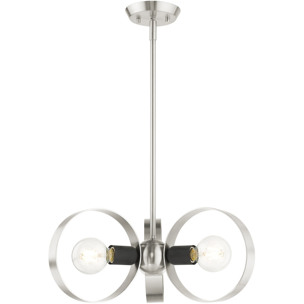 Modesto 3 Light 19 inch Brushed Nickel Chandelier Ceiling Light