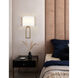 Textile Collection Wall Sconce Wall Light in Matte Black, Oslo Family