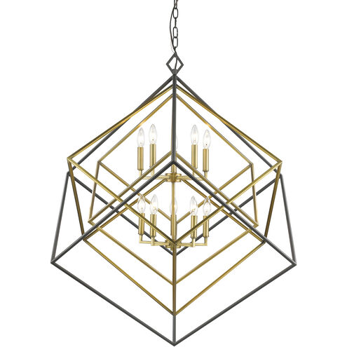 Euclid 10 Light 41.5 inch Olde Brass and Bronze Chandelier Ceiling Light