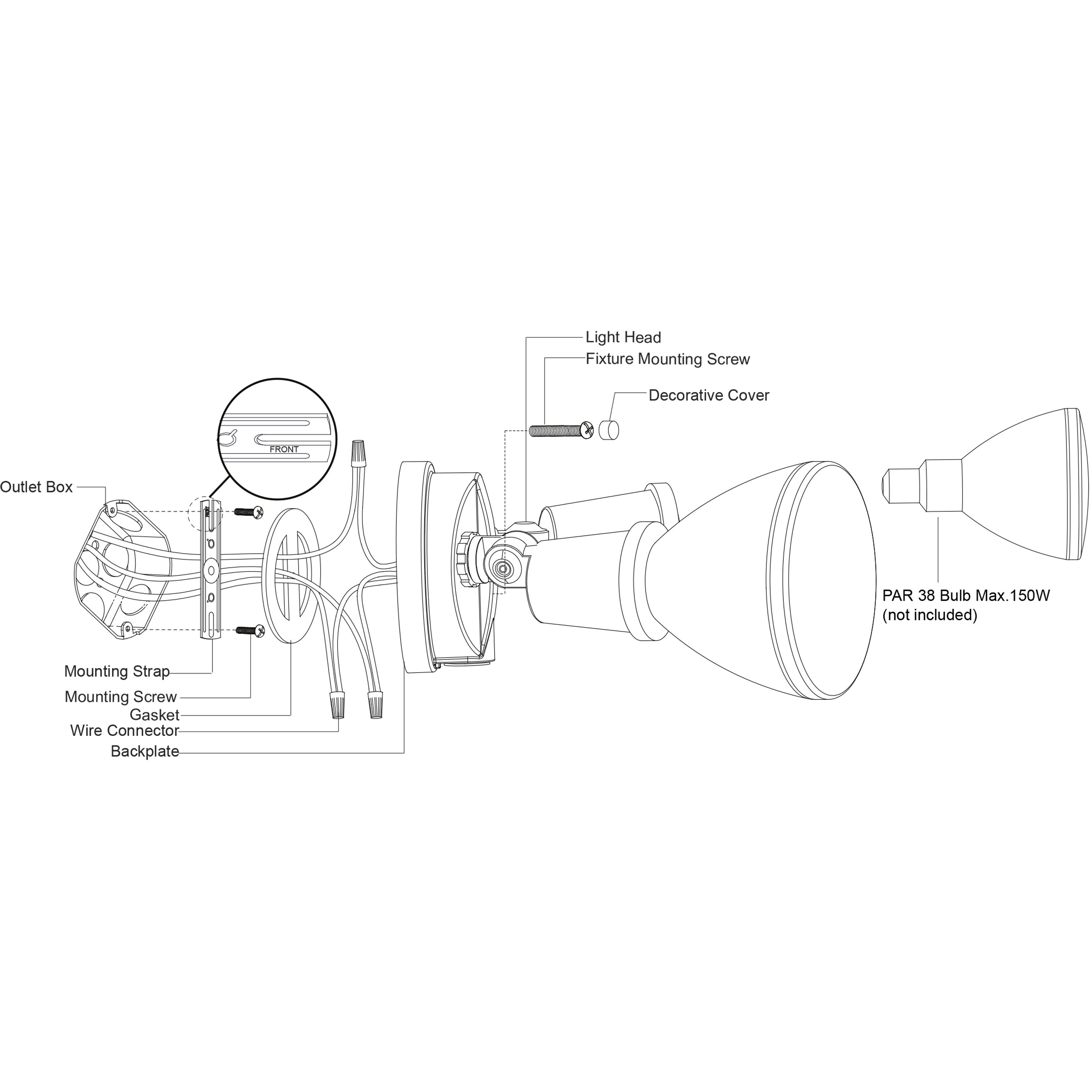 Outdoor Security LED 4.25 inch Bronze Outdoor Security