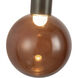 Reese 4.38 inch Urban Bronze Wall Sconce Wall Light in Amber Glass