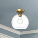 Alora Mood Castilla 1 Light 9.88 inch Aged Gold Flush Mount Ceiling Light in Clear Glass