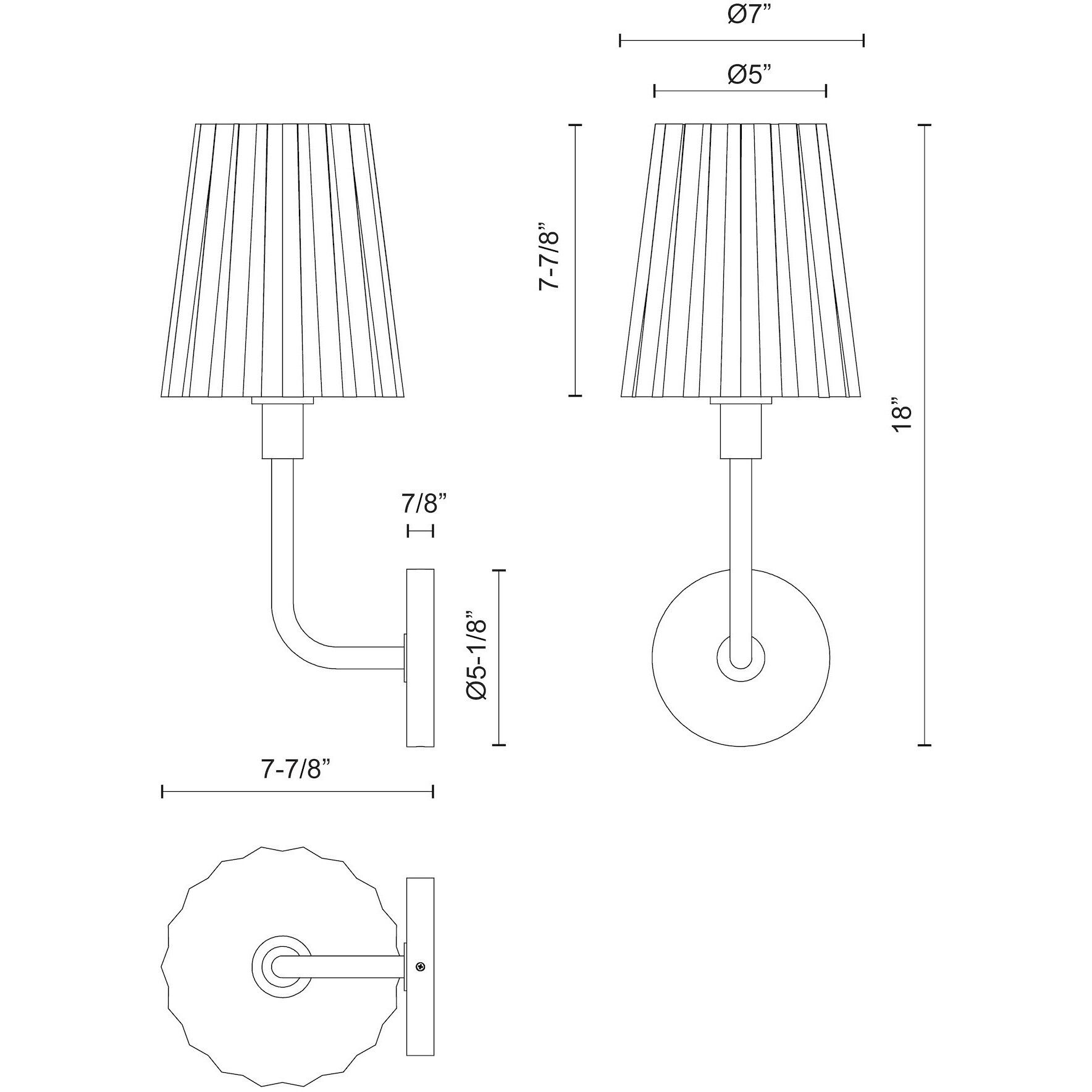 Alora Mood Plisse Wall/Vanity Light Wall Light in Aged Gold