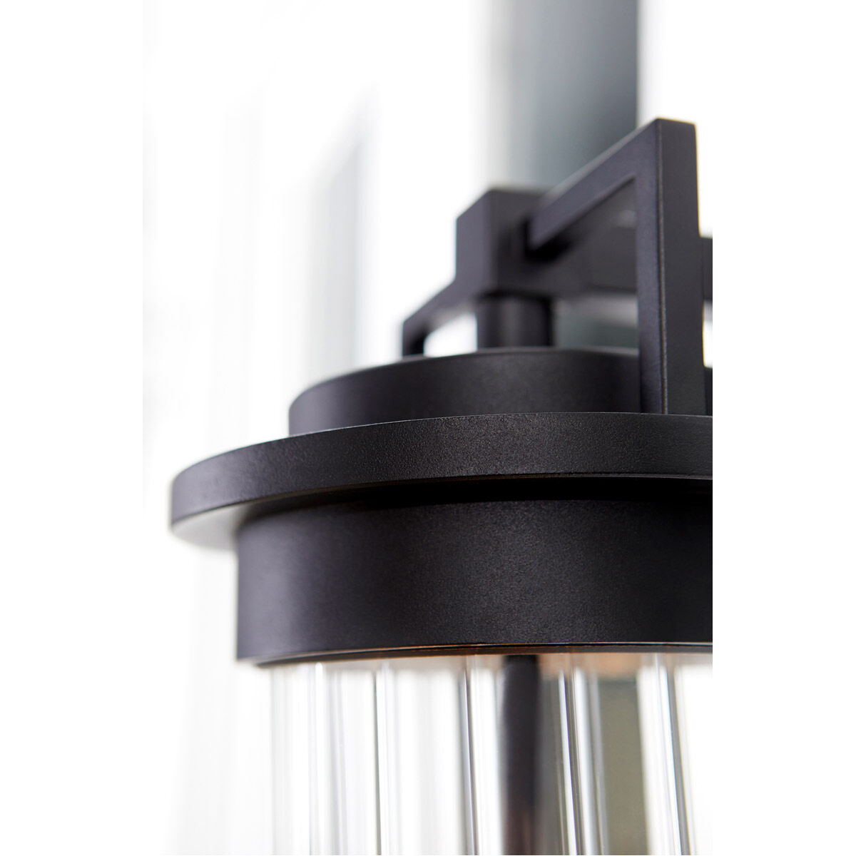 Dimas 3 Light 16 inch Noir Outdoor Wall Lantern