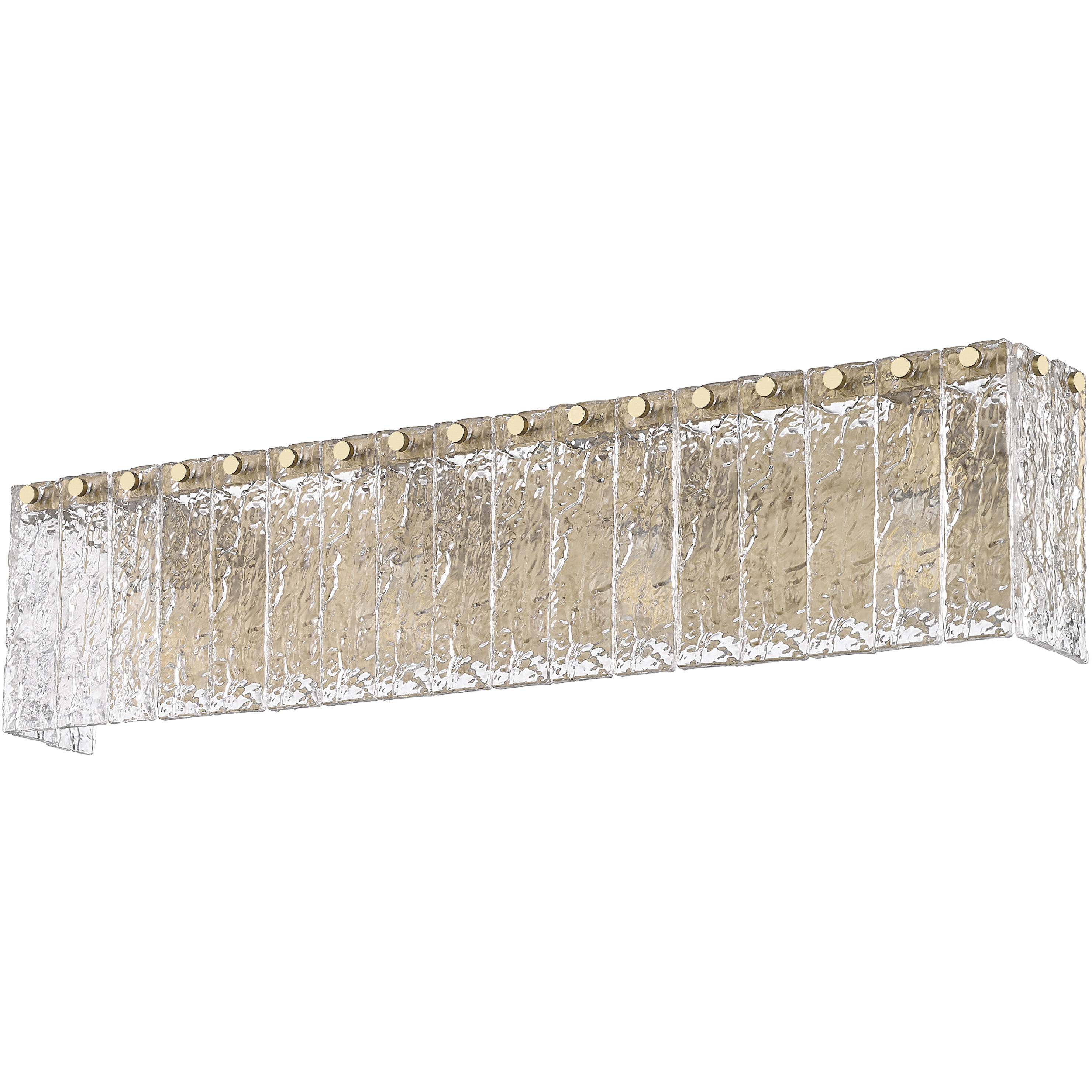 Glacier 4 Light 31.25 inch Modern Gold Vanity Wall Light