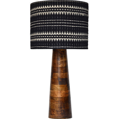 Elixir 29.5 inch 40.00 watt Walnut and Antique Brass Table Lamp Portable Light