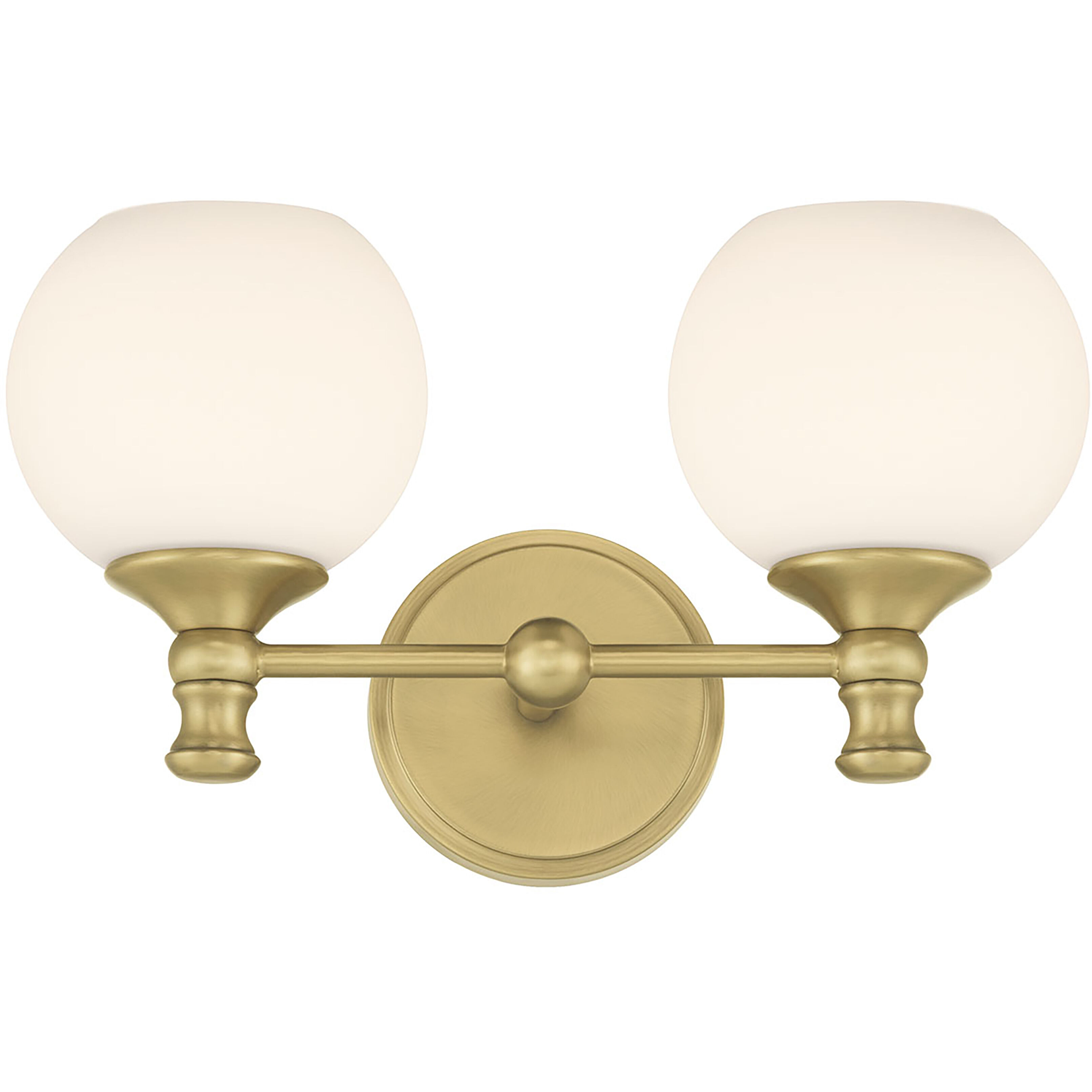Orlisse 2 Light 14.75 inch Vintage Brass Bathroom Vanity Light Wall Light