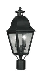 Amwell 2 Light 21 inch Black Outdoor Post Top Lantern