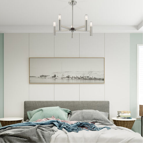 Copenhagen 5 Light 25 inch Brushed Nickel Chandelier Ceiling Light