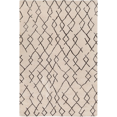 Javier 108 X 72 inch Ivory/Black Rugs, Wool