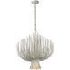 Chapman & Myers Astra LED 31.75 inch Waxed Plaster Sculpted Chandelier Ceiling Light