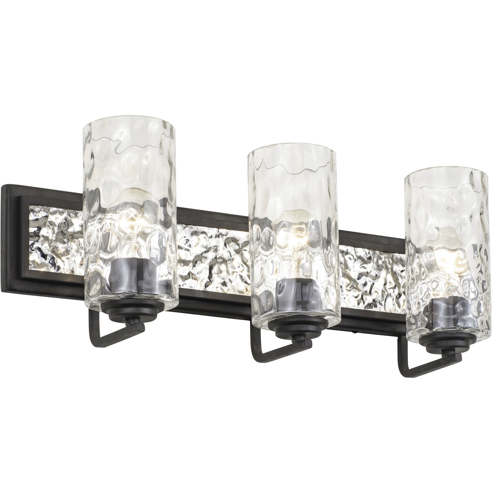 Hammer Time 3 Light 25 inch Carbon/Polished Stainless Bath Vanity Wall Light