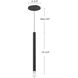 Elixir LED 1 inch Black Pendant Ceiling Light