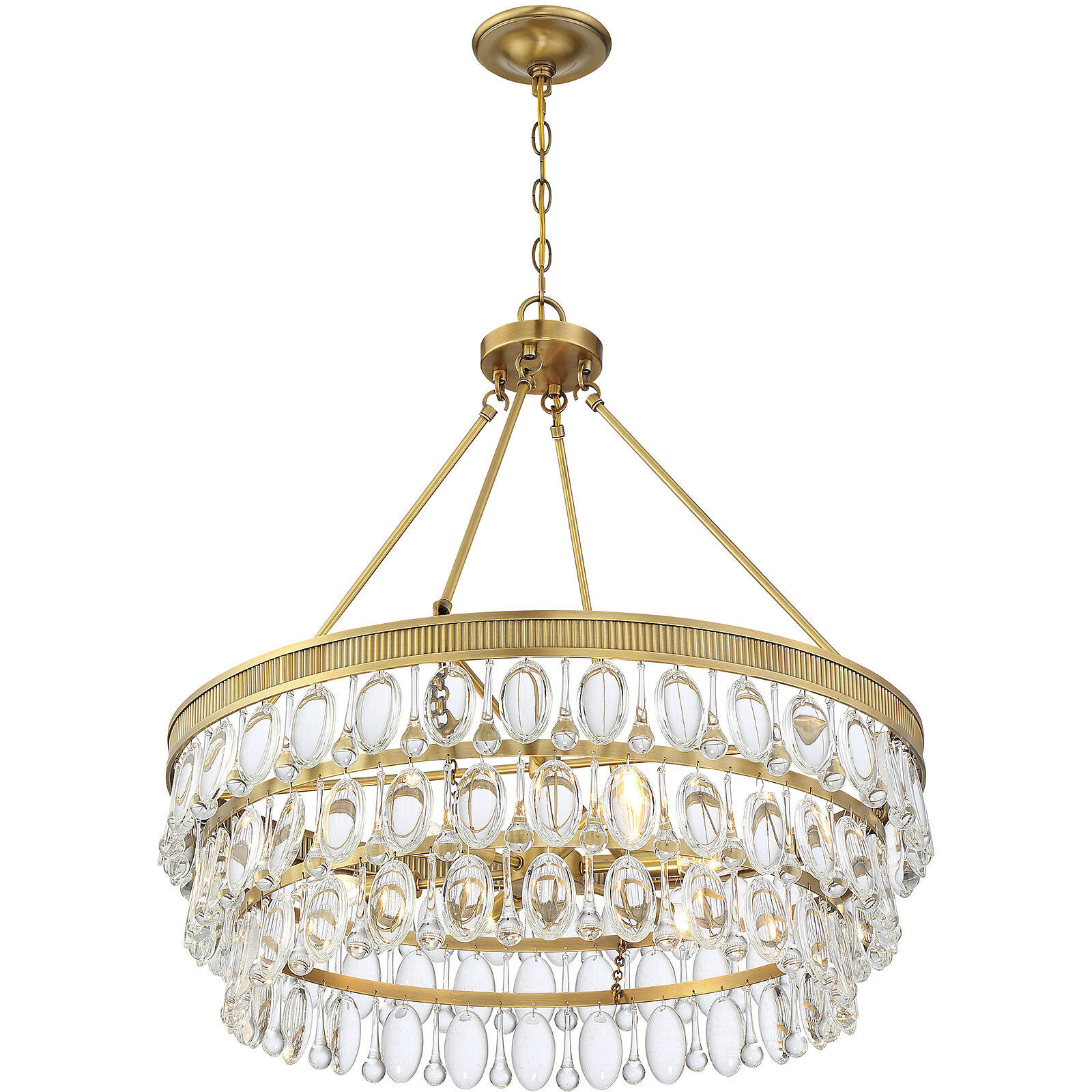 Windham 6 Light 28 inch Warm Brass Pendant Ceiling Light