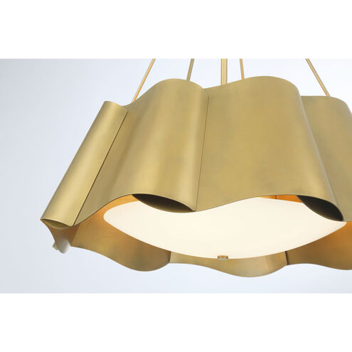 Waveform 4 Light 26 inch Legacy Brass Pendant Ceiling Light