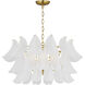 C&M by Chapman & Myers Chloe 5 Light 31.75 inch Burnished Brass Chandelier Ceiling Light