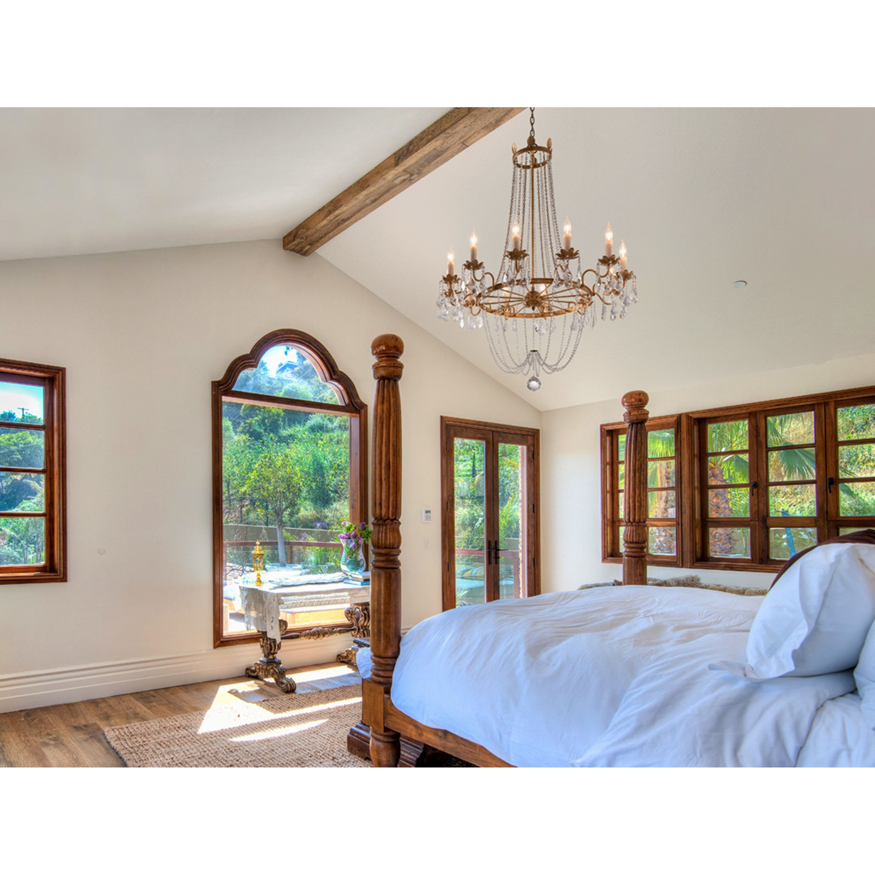 Viola 12 Light 37.5 inch Distressed Gold Leaf Chandelier Ceiling Light