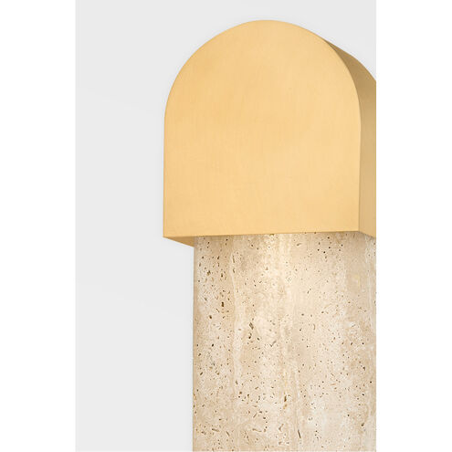 Hobart 1 Light 5.25 inch Aged Brass ADA Wall Sconce Wall Light