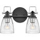 Easton LED 15 inch Black with Chrome Vanity Light Wall Light in Black/Chrome