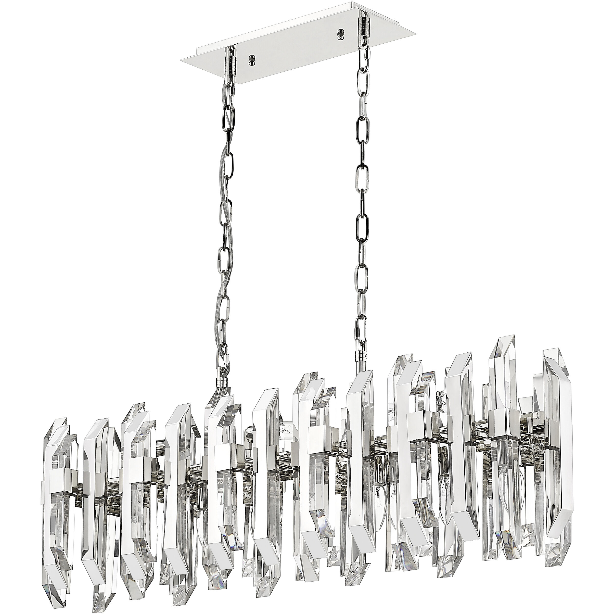 Bova 11 Light 42.5 inch Polished Nickel Linear Chandelier Ceiling Light