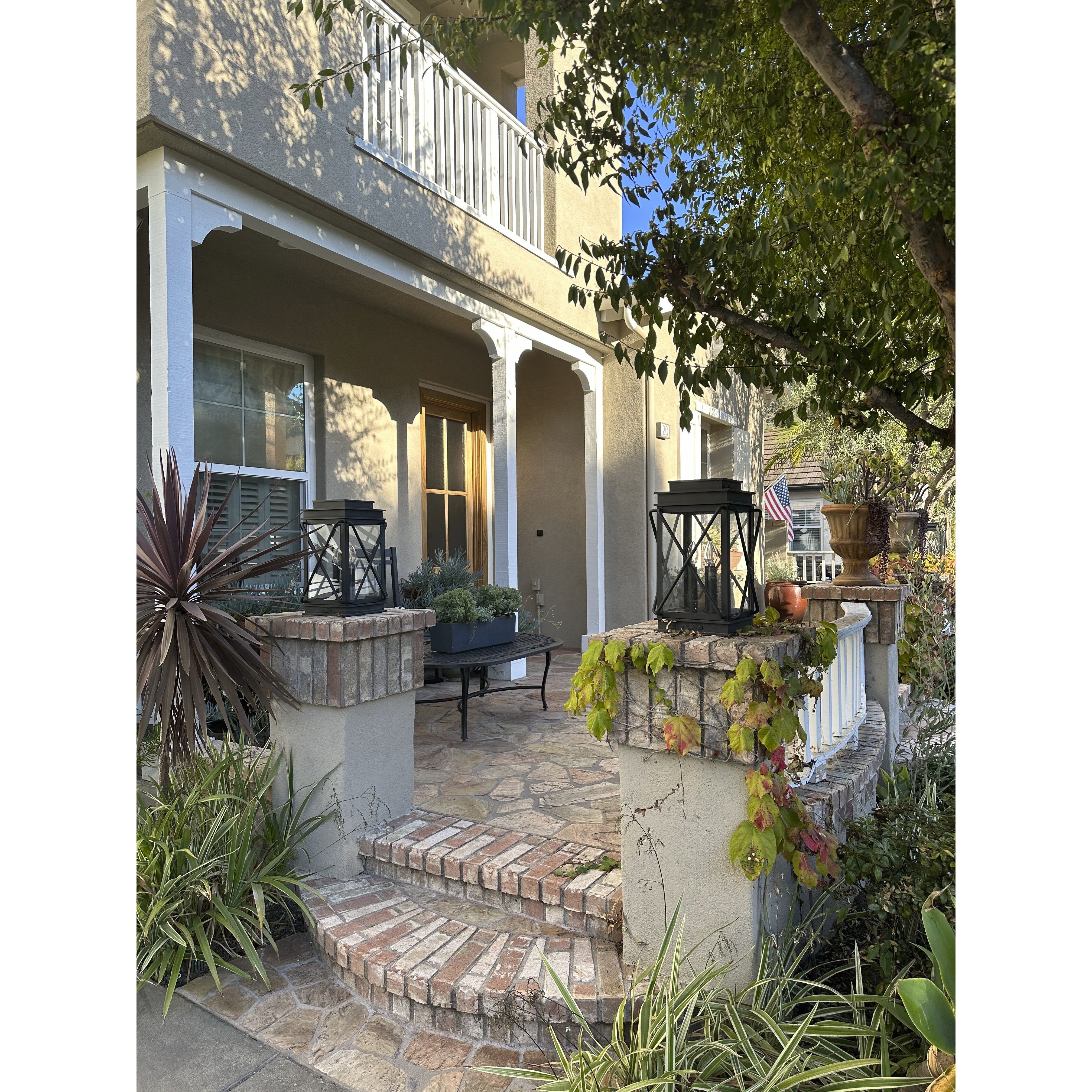 Montecito LED 19 inch Black with Driftwood Gray Outdoor Pier Mount Lantern