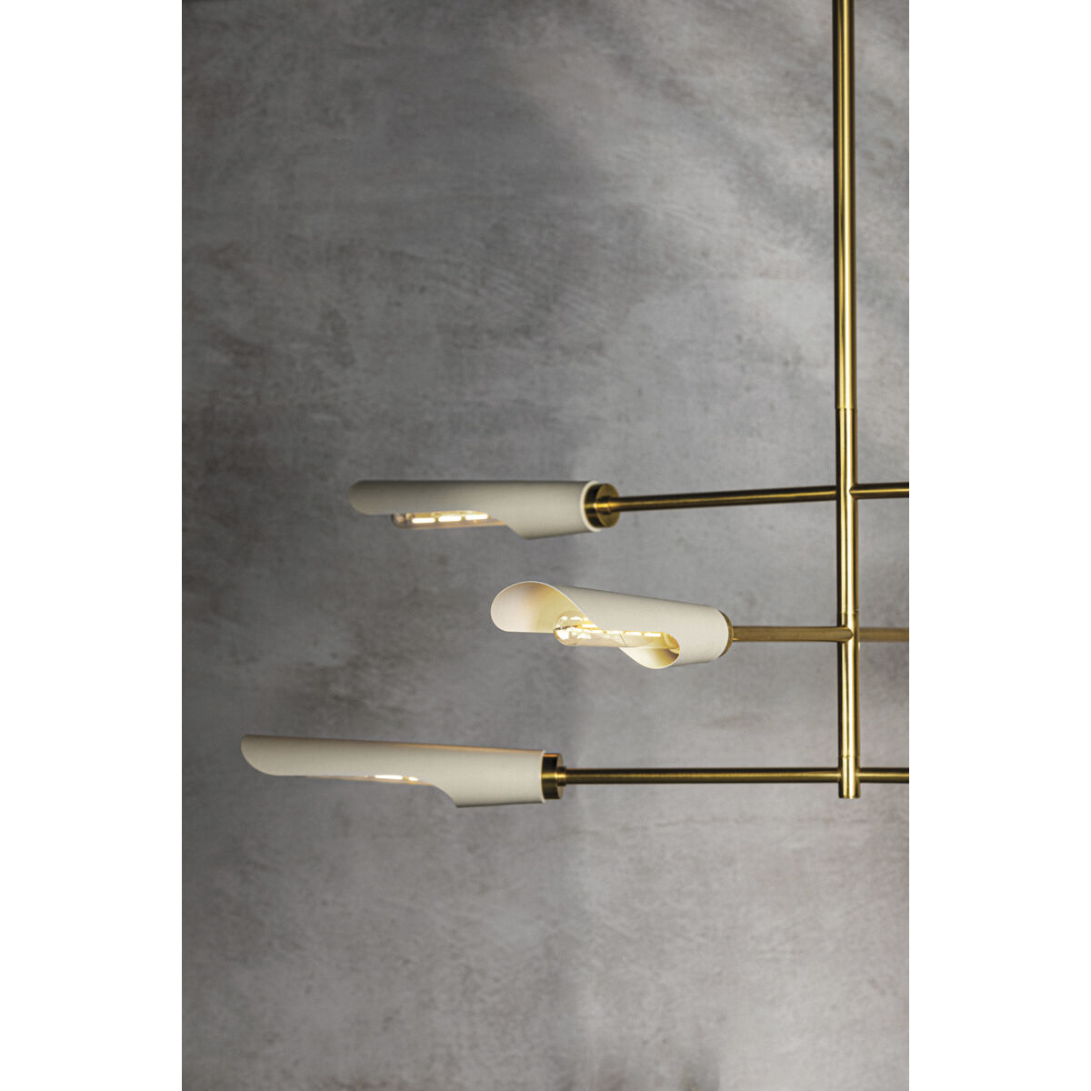 Harperrose 6 Light 48 inch Aged Brass and Soft White Chandelier Ceiling Light