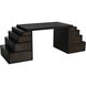 Ambidextrous 86.5 X 30 inch Hand Rubbed Black Desk