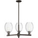 Preston 3 Light 17.63 inch Oil Rubbed Bronze Chandelier Ceiling Light in Clear Glass