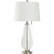 Christian 32 inch 100.00 watt Clear Seeded and Silver Table Lamp Portable Light