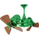 Matthews-Gerbar Duplo-Dinamico 36 inch Green with Mahogany Blades Ceiling Fan