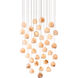 Lazio 36 Light 36 inch Natural/Painted Silver Multi-Drop Pendant Ceiling Light