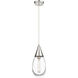 Malone 1 Light 6 inch Polished Nickel Pendant Ceiling Light in Clear Glass