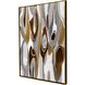 Geometrics Collection Antique Gold Wood Floater Frame Canvas