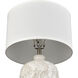 Goodell 27.5 inch 150.00 watt White Glazed with Clear Table Lamp Portable Light